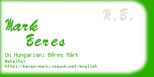 mark beres business card